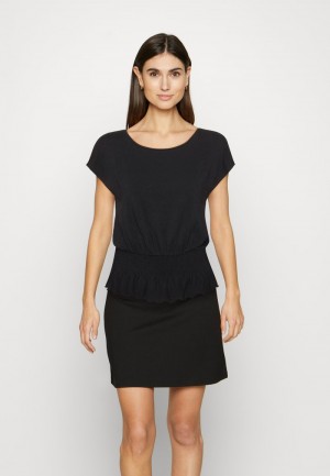 Anna Field Best Sale Basic T-Shirt Dam Svarta | SE-MXVAOR197