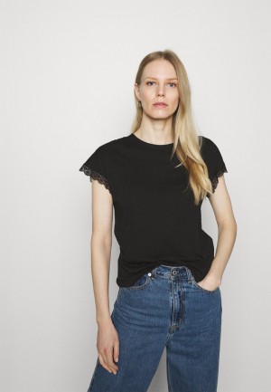 Anna Field Best Sale Basic T-Shirt Dam Svarta | SE-RWUSEA296