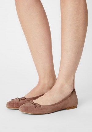 Anna Field Best Sale Leather Ballet Pumps Ballerina Dam Grå Bruna | SE-THAMZN498