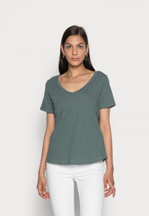 Anna Field Brand New Basic T-Shirt Dam Ljusgröna | SE-HQFYOX659