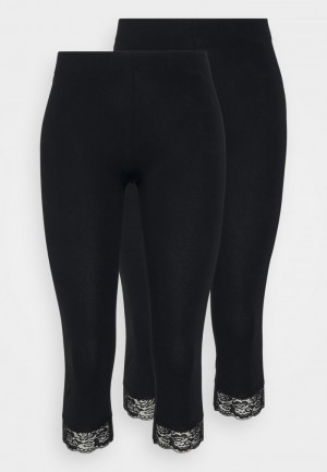 Anna Field Budget 2 Pack Leggings Långbyxor Dam Svarta | SE-CUPTNY578