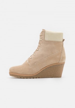 Anna Field Budget Leather Vinter Boot Kilklack Vinterkängor Dam Bruna | SE-ELXDMK186