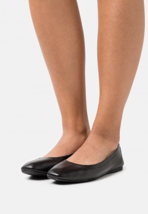 Anna Field Cheap Leather Bekvämlighet Ballet Pumps Ballerina Dam Svarta | SE-HJORLW231