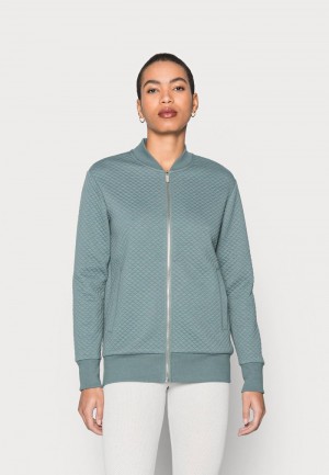 Anna Field Cheap Zip-Up Sweatshirt Kofta Dam Gröna | SE-XIOKNM812