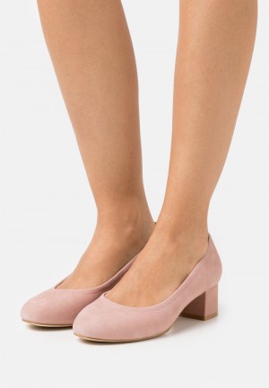 Anna Field Cheapest Leather Bekvämlighet Klassiska Heels Klackar Dam Rosa | SE-OFQHDU807