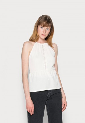 Anna Field Cheapest Trim Insert Halterneck Top T-Shirt Dam Vita | SE-SPROAD790