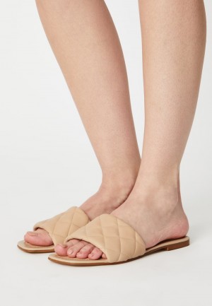 Anna Field Deals Leather Mules Dam Beige | SE-BVQFJU918