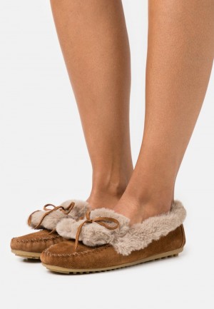 Anna Field Flash Sale Bekvämlighet Leather Slippers Låga Skor Dam Bruna | SE-RXPHAN496