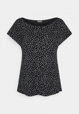 Anna Field Flash Sale Print T-Shirt Dam Svarta | SE-LCUPDK934