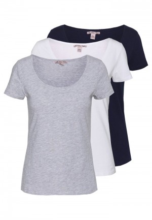 Anna Field Hot Sale 3 Pack Basic T-Shirt Dam Vita | SE-FXBITC289