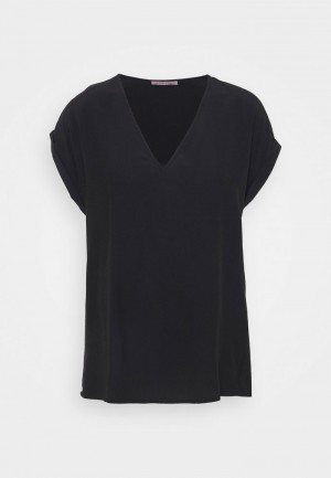 Anna Field Hot Sale Basic T-Shirt Dam Svarta | SE-BXZGEH379