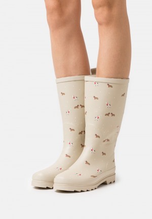 Anna Field New Wellies Stövlar Dam Beige | SE-BMLZCW704