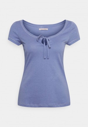 Anna Field Outlet Basic T-Shirt Dam Blå | SE-TIJWNS823