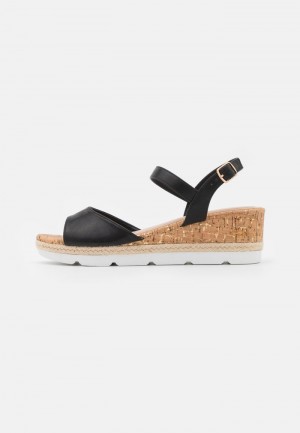 Anna Field Outlet Bekvämlighet Espadrilles Sandaler Dam Svarta | SE-GYQNHZ480