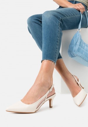 Anna Field Outlet Klassiska Heels Klackar Dam Vita | SE-VFBNZU451