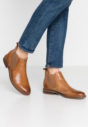 Anna Field Outlet Leather Booties Stövletter Dam Bruna | SE-ZRMETB310