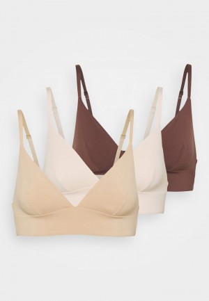 Anna Field Promo 3Pp Bralette Triangle BH Dam Beige | SE-UACEFO036