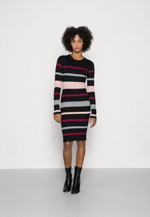 Anna Field Promo Regular Fit Stripes Jumper Klänning Dam Svarta | SE-JKOYNQ023