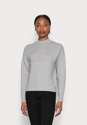 Anna Field Top 10 Ottoman Jumper Pullover Dam Ljusgrå | SE-MXEHWZ259