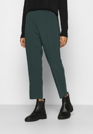 Anna Field Wholesale Basic Bussiness Pants With Pintucks Långbyxor Dam Mörkgröna | SE-RHBXFE865