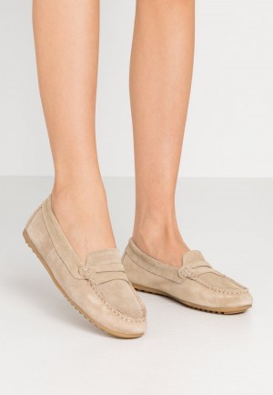 Anna Field Wholesale Leather Moccasins Låga Skor Dam Beige | SE-JKZQMA205