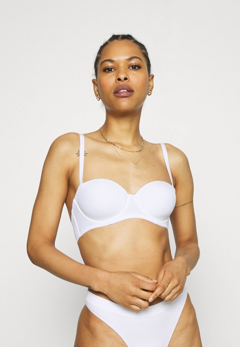 Anna Field Best Deal 2Pp Basic Multiway Bra T-Shirt BH Dam Vita | SE-ZGVPKX914