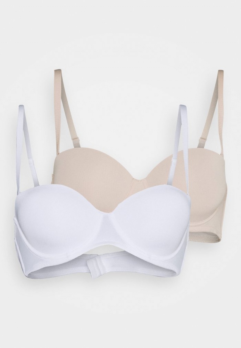 Anna Field Best Deal 2Pp Basic Multiway Bra T-Shirt BH Dam Vita | SE-ZGVPKX914