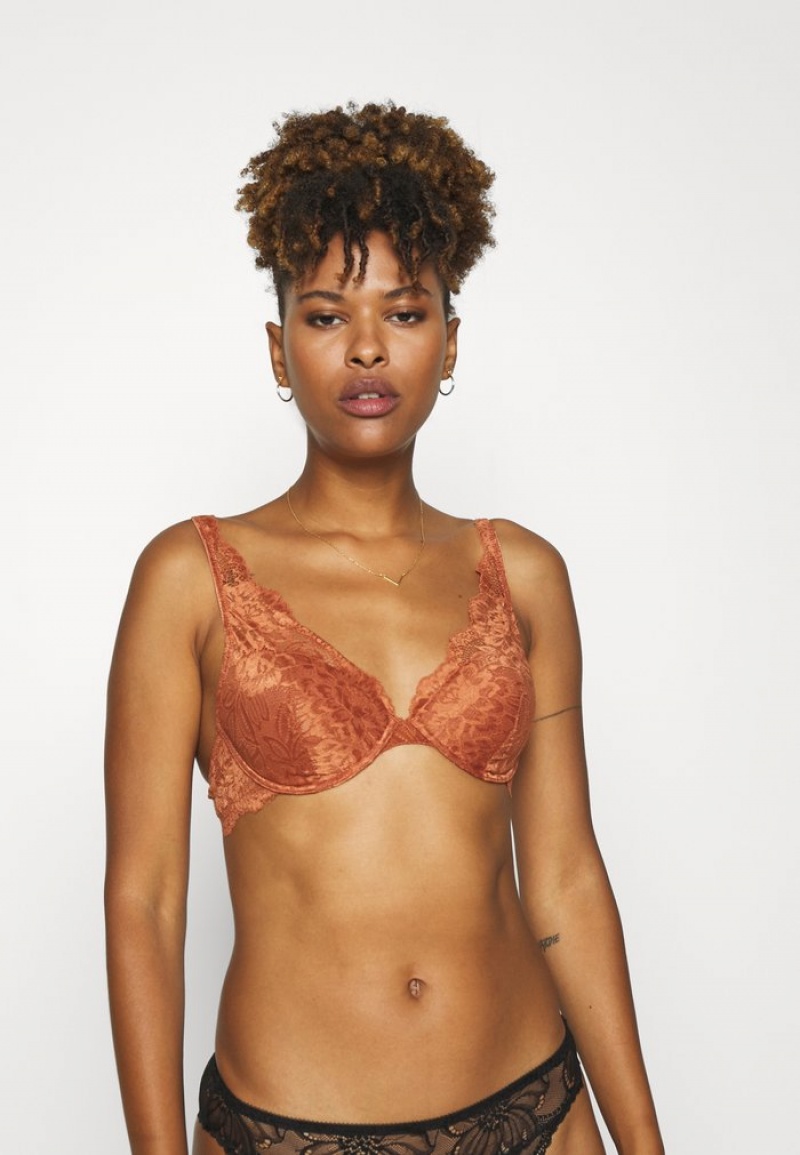 Anna Field Best Deal 2Pp Sandy Spets High Apex Bra Triangle BH Dam Bruna | SE-RHBISK094