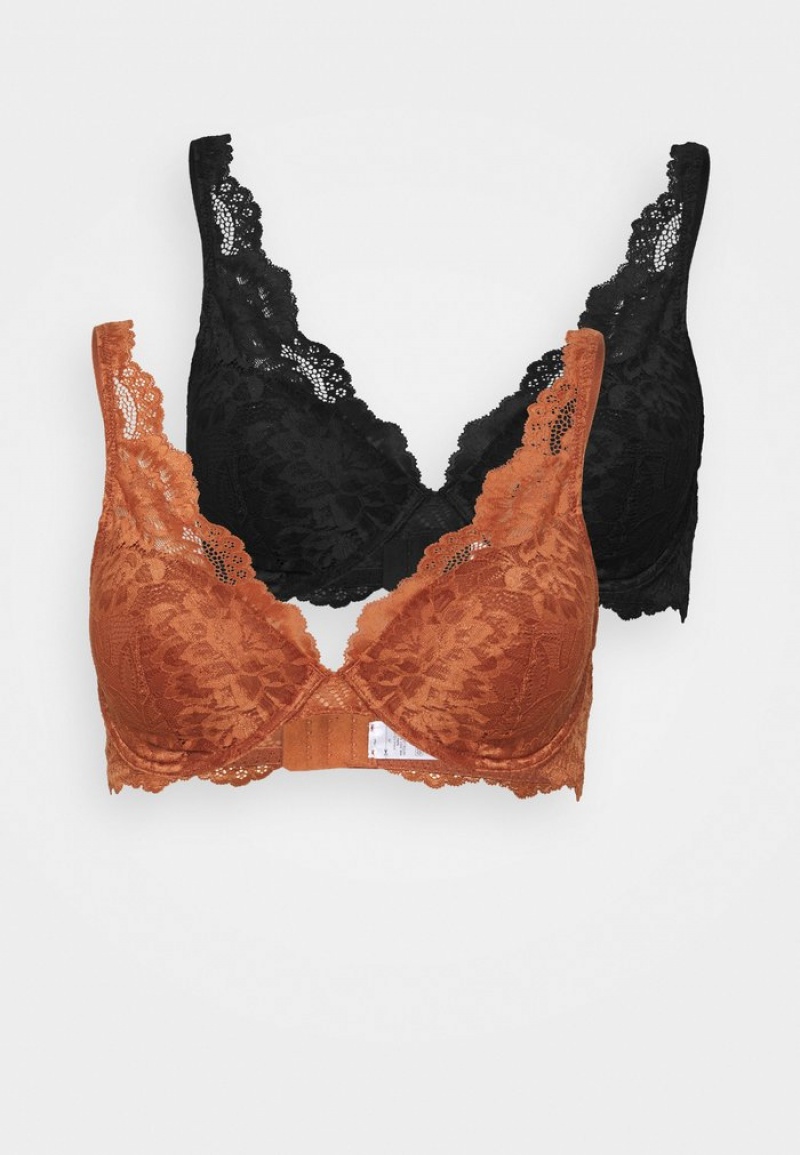 Anna Field Best Deal 2Pp Sandy Spets High Apex Bra Triangle BH Dam Bruna | SE-RHBISK094