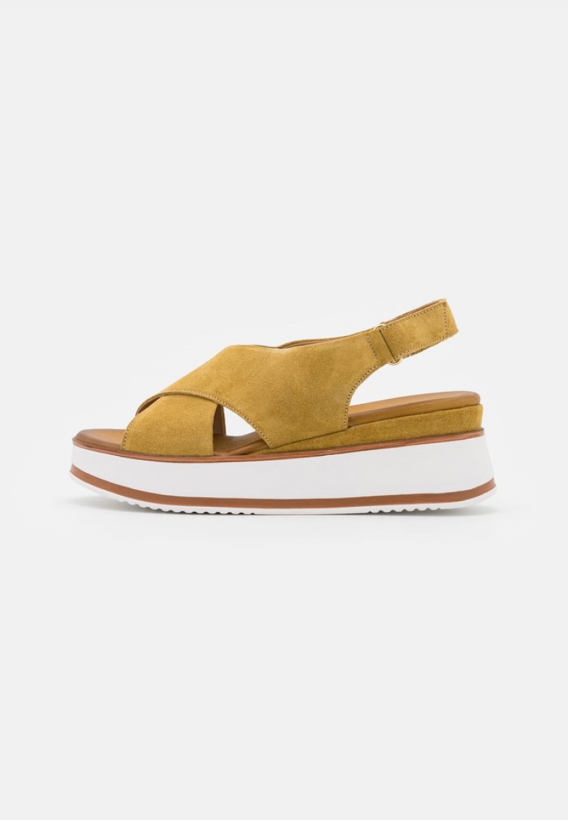 Anna Field Best Deal Leather Platform Sandaler Dam Bruna | SE-FCUYDB907