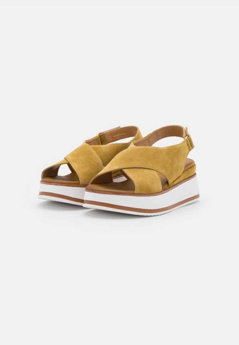 Anna Field Best Deal Leather Platform Sandaler Dam Bruna | SE-FCUYDB907