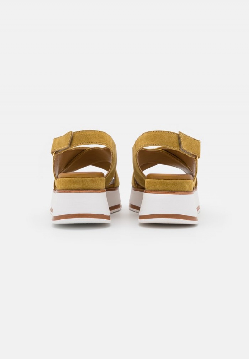 Anna Field Best Deal Leather Platform Sandaler Dam Bruna | SE-FCUYDB907