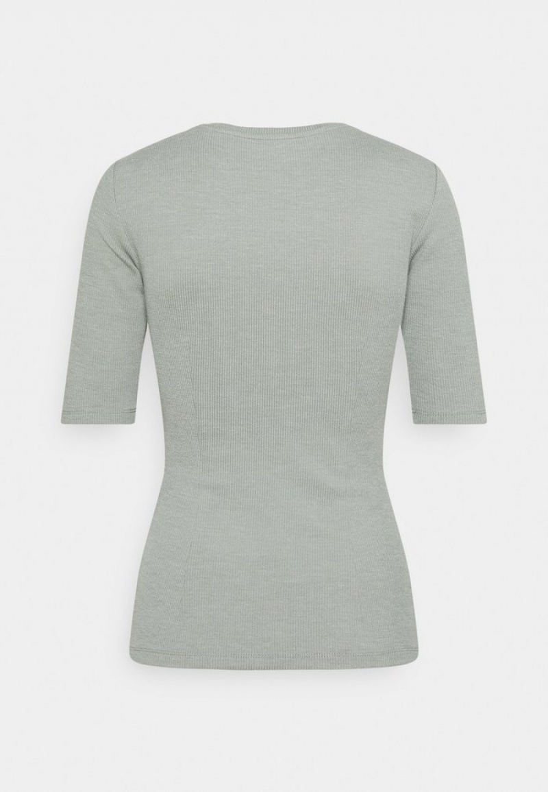 Anna Field Best Pirce Basic T-Shirt Dam Ljusgröna | SE-KASDYE019