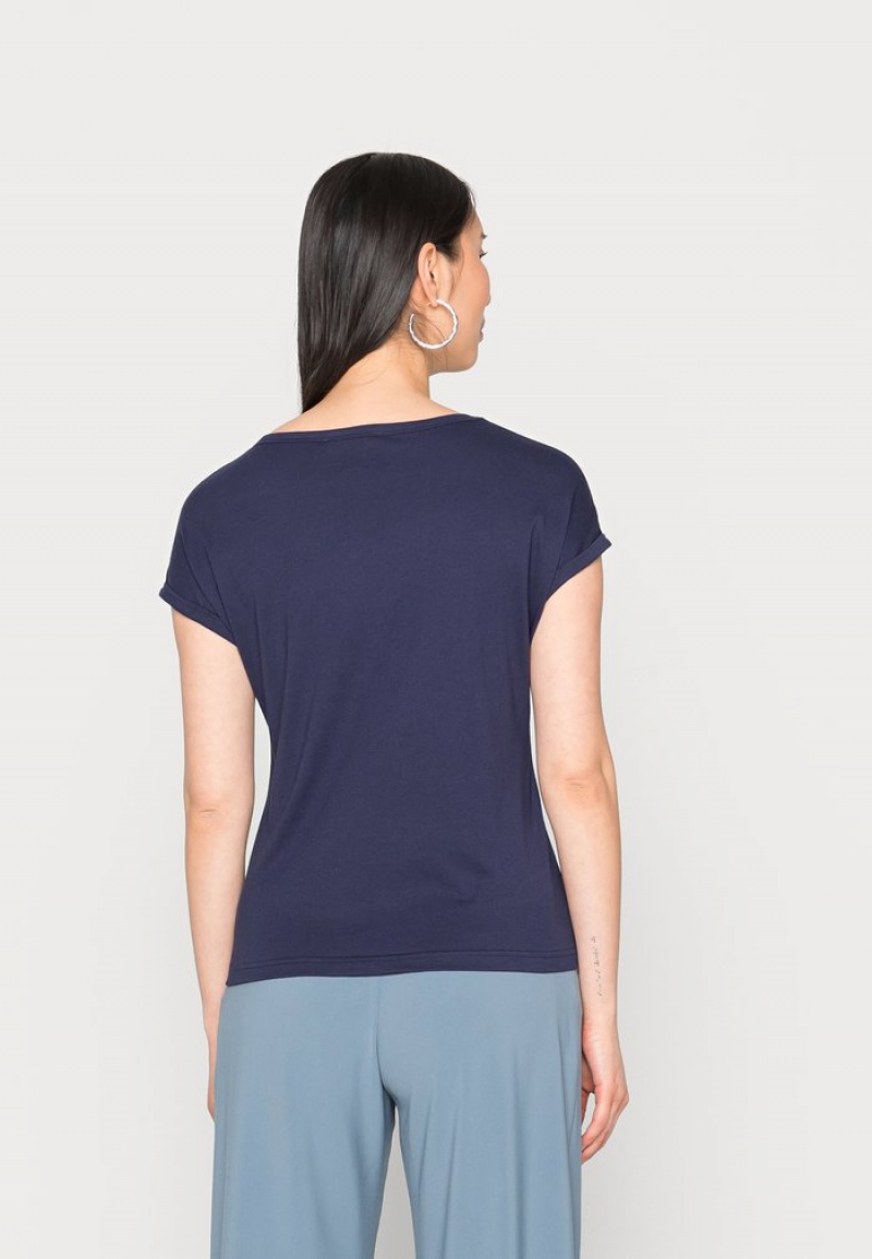 Anna Field Best Pirce Basic T-Shirt Dam Mörkblå | SE-NTGKWL821