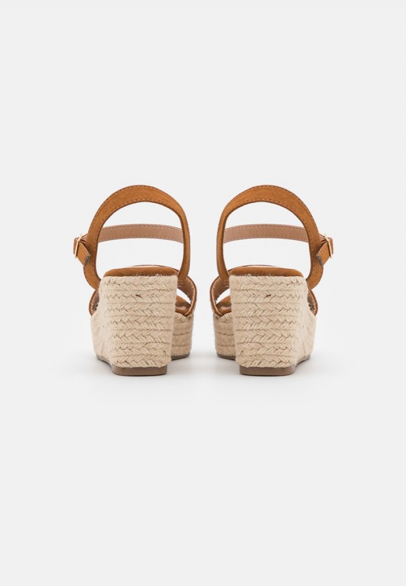 Anna Field Best Pirce Bekvämlighet Espadrilles Sandaler Dam Bruna | SE-EXMNLJ852