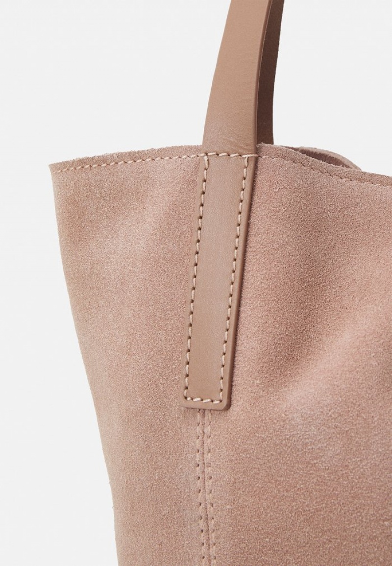 Anna Field Best Pirce Leather Handväska Dam Rosa | SE-EPJYOC854