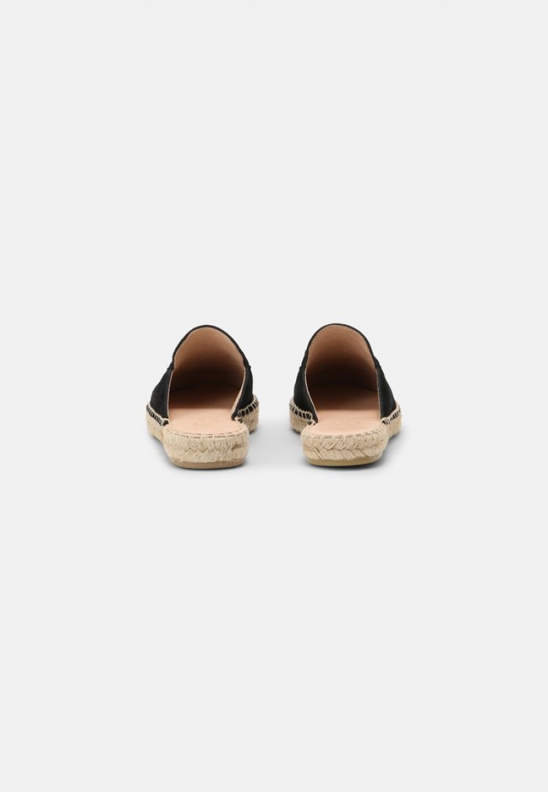 Anna Field Best Pirce Leather Mules Dam Svarta | SE-GXKYLB870