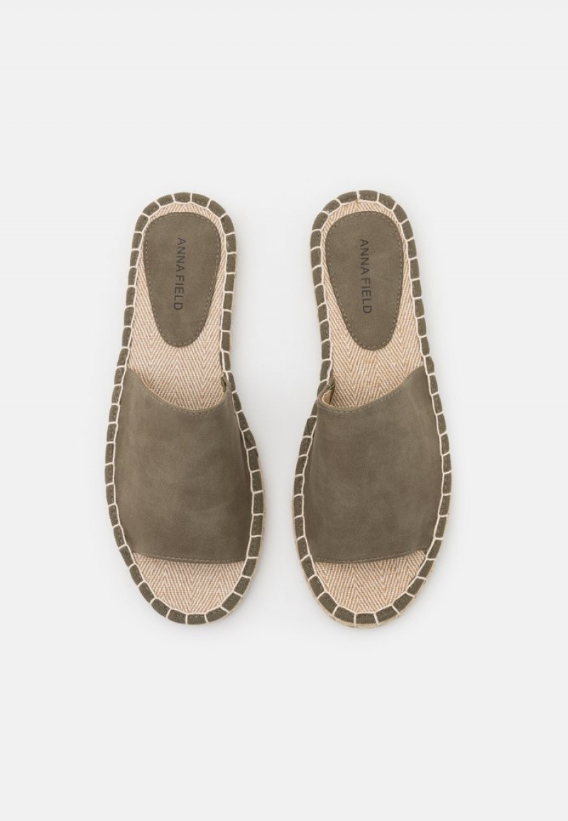 Anna Field Best Pirce Mules Dam Khaki | SE-QTYUHN401