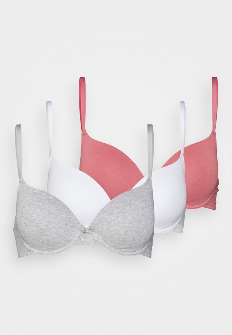 Anna Field Best Pirce Sunlight 3Pp Tshirt Bra Underwired BH Dam Rosa | SE-NYRJTS249