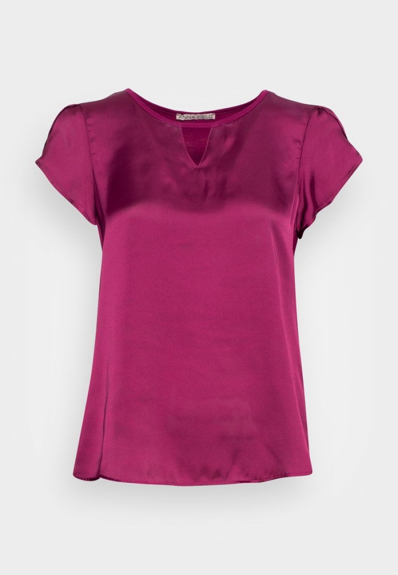 Anna Field Best Reviews Of Basic T-Shirt Dam Lila | SE-FMUEKT651