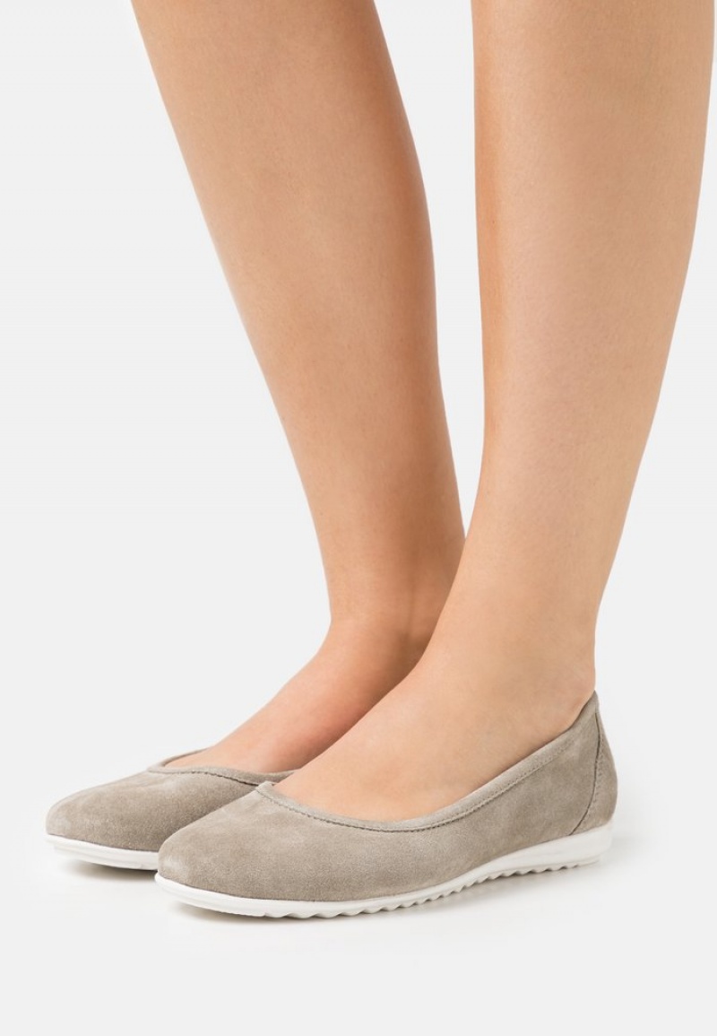 Anna Field Best Reviews Of Leather Bekvämlighet Ballet Pumps Ballerina Dam Grå | SE-NGMKSB876