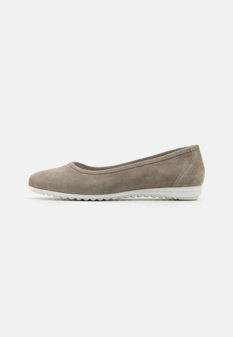 Anna Field Best Reviews Of Leather Bekvämlighet Ballet Pumps Ballerina Dam Grå | SE-NGMKSB876