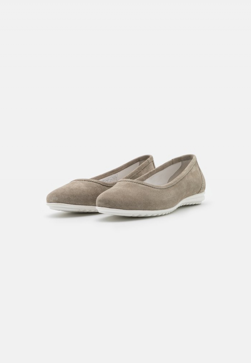 Anna Field Best Reviews Of Leather Bekvämlighet Ballet Pumps Ballerina Dam Grå | SE-NGMKSB876