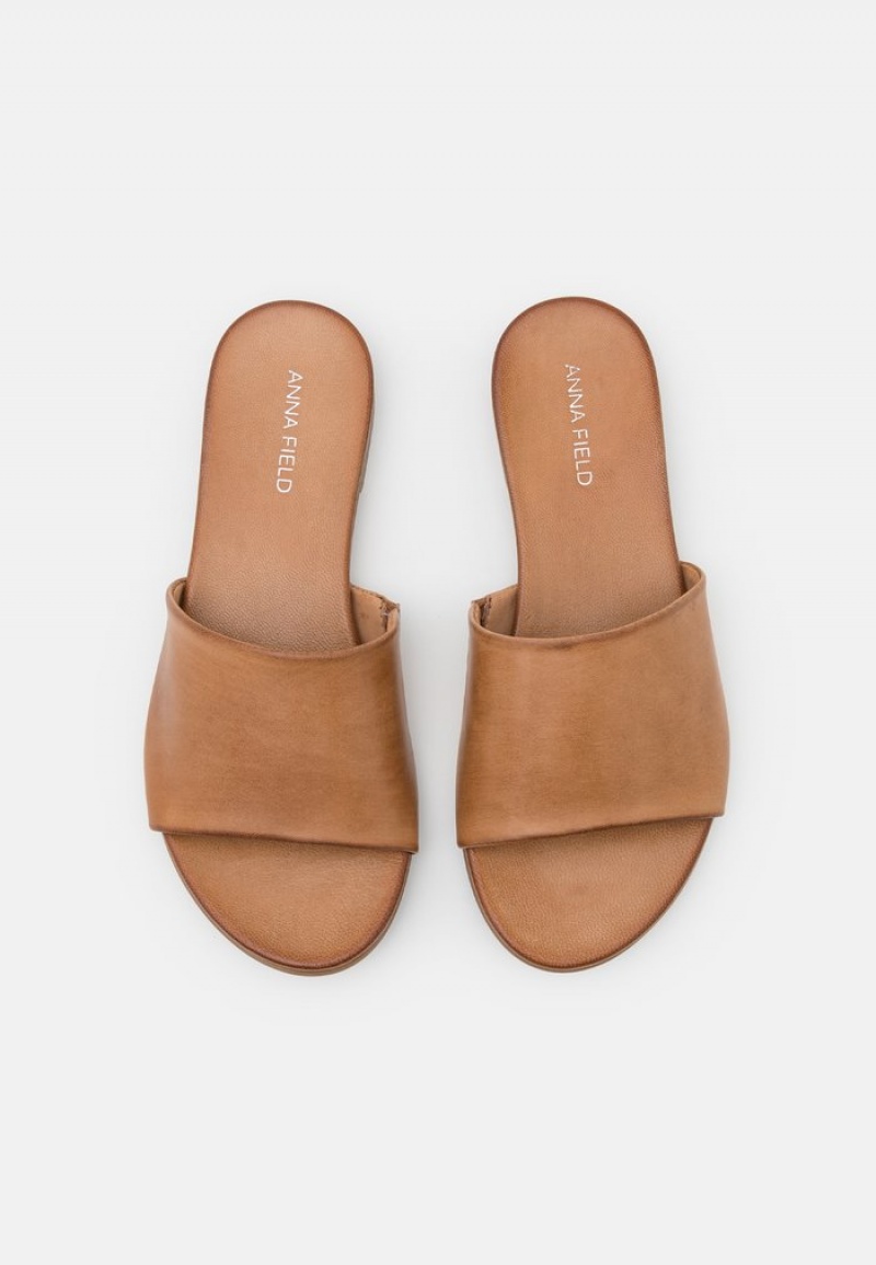 Anna Field Best Reviews Of Leather Mules Dam Beige | SE-TLHFIM475