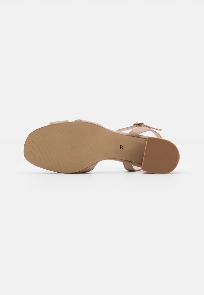 Anna Field Best Reviews Of Leather Sandaler Dam Beige | SE-UTNXDI810