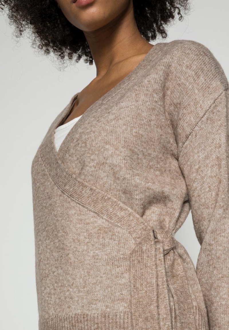 Anna Field Best Reviews Of Loose Fit Wrap Jumper Pullover Dam Grå Bruna | SE-PVHXOU684