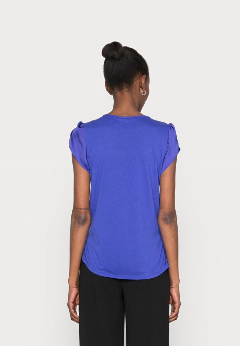 Anna Field Best Sale Basic T-Shirt Dam Mörkblå | SE-VJLGFI405