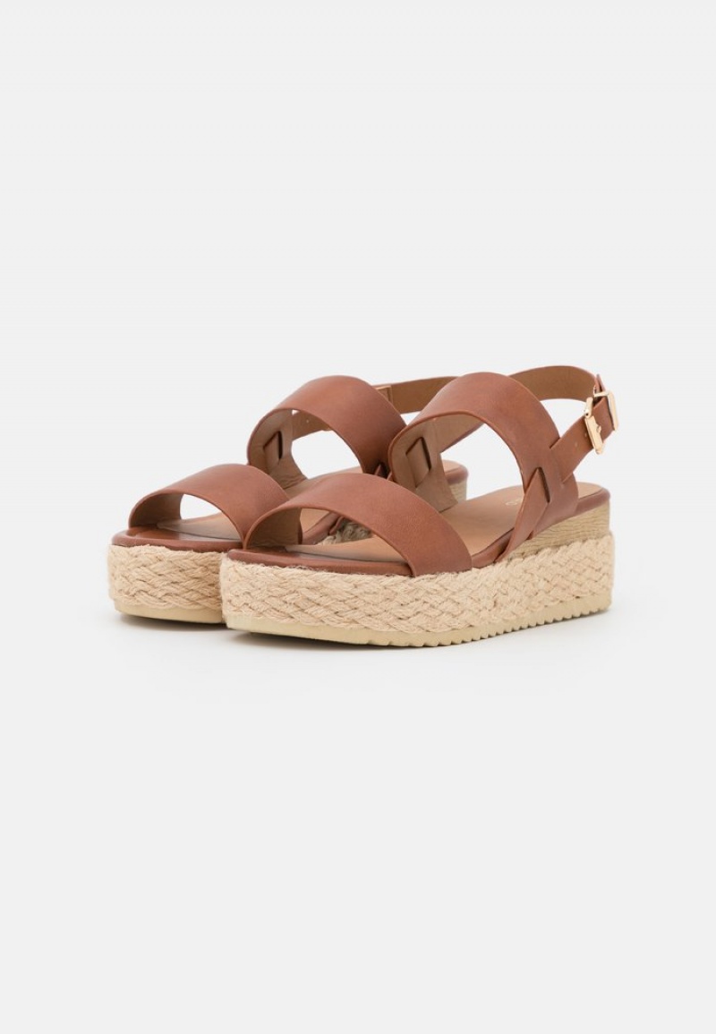 Anna Field Best Sale Bekvämlighet Espadrilles Sandaler Dam Bruna | SE-ASEUQO789