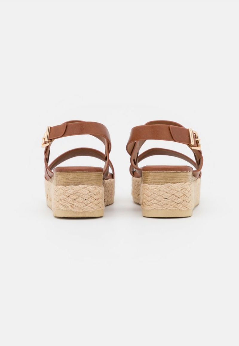 Anna Field Best Sale Bekvämlighet Espadrilles Sandaler Dam Bruna | SE-ASEUQO789