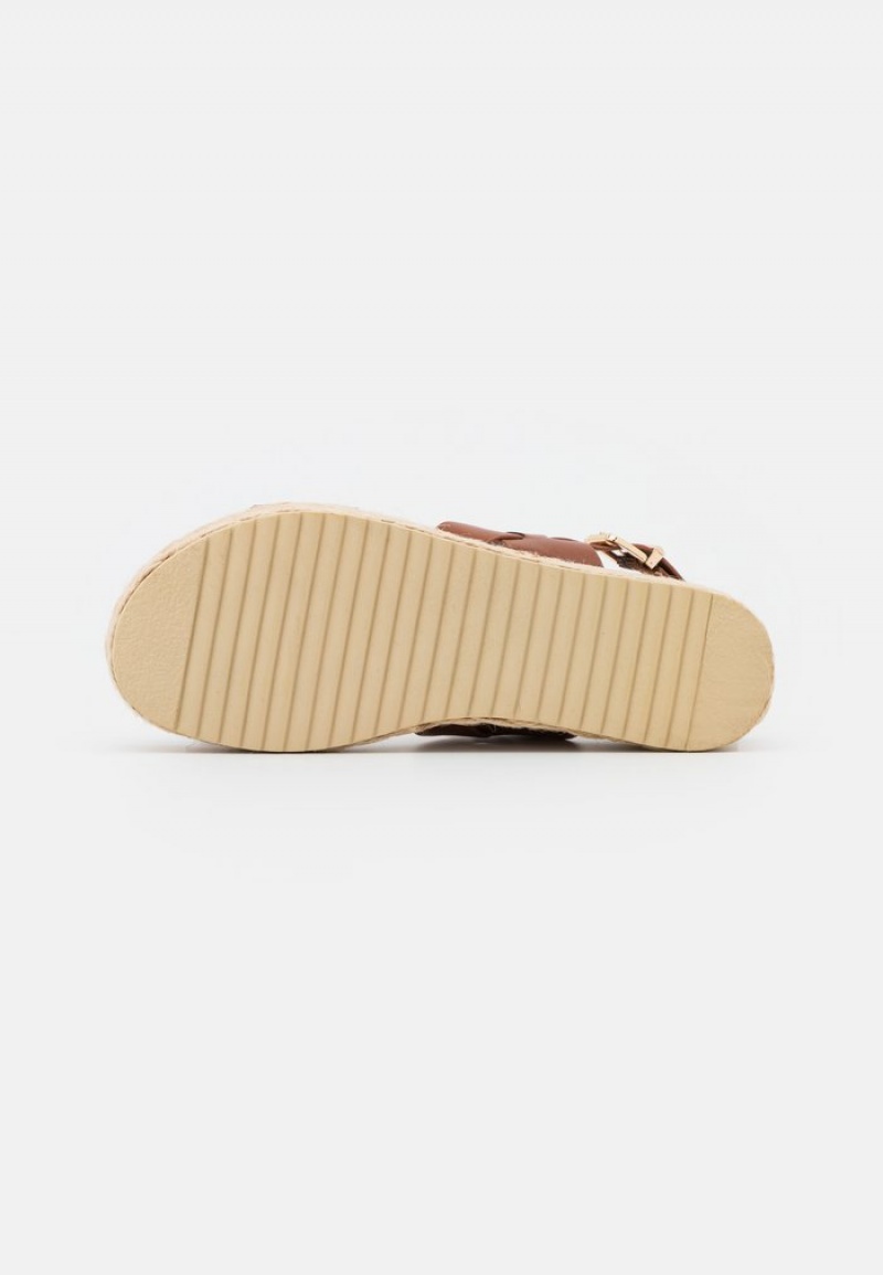 Anna Field Best Sale Bekvämlighet Espadrilles Sandaler Dam Bruna | SE-ASEUQO789